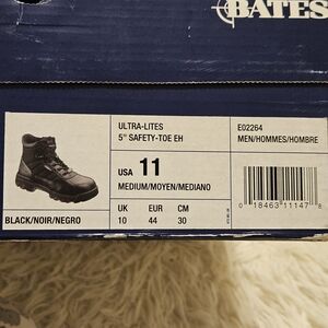 Bates Men's Black Safety-Toe Boots